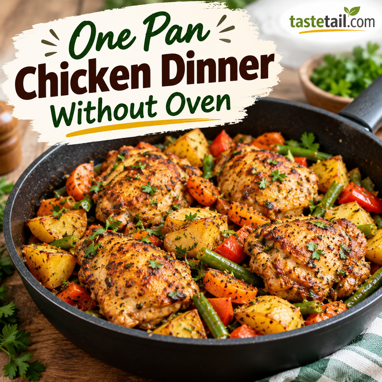 One Pan Chicken Dinner Without Oven: Easy, Juicy, and Flavorful Stovetop Recipe