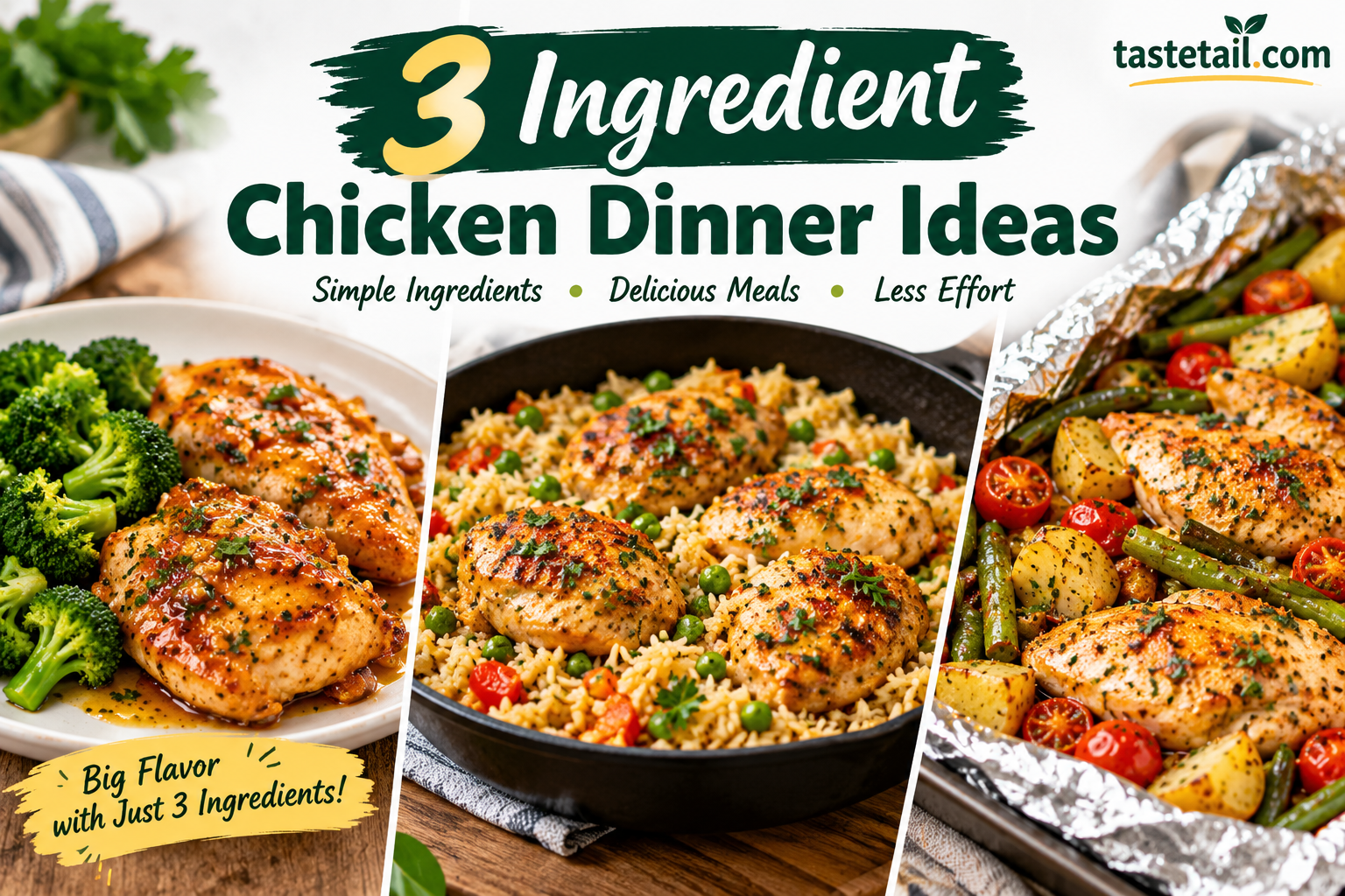 3 Ingredient Chicken Dinner Ideas: Easy, Delicious Meals for Busy Nights